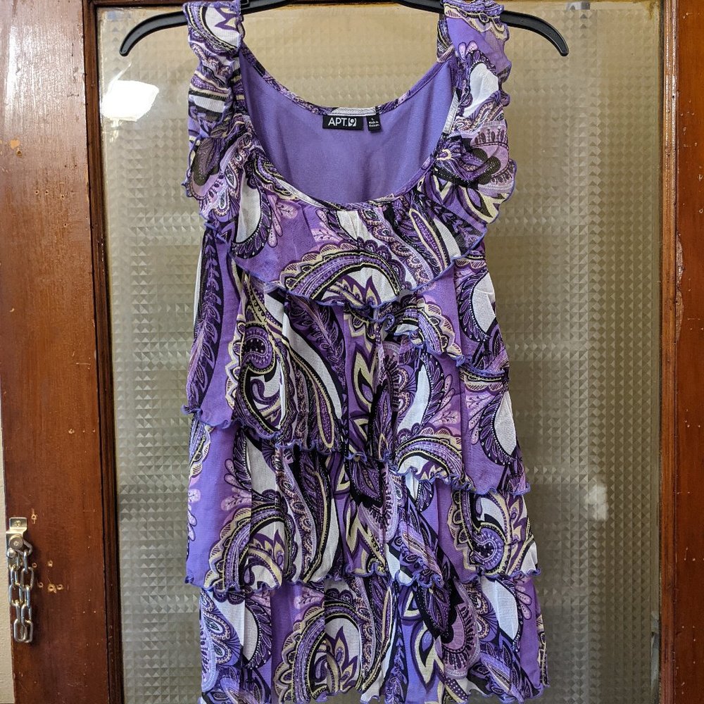 Purple Apt.9 Sleeveless Dress Top, Size L